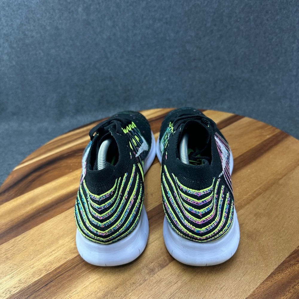 Nike Free RN Flyknit  Mens 8.5 Womens 10 Black Multicolor 831070-003 - Picture 8 of 12